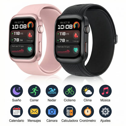 SMARTWATCH X7 - Monitor Médico 3 en 1 (Glucosa, Presión, Riesgo de AVC) | Menú en español