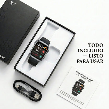 SMARTWATCH X7 - Monitor Médico 3 en 1 (Glucosa, Presión, Riesgo de AVC) | Menú en español